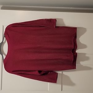 Chico's Burgundy Rib Top